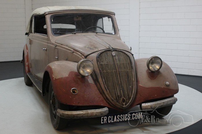 Barnfind 6-cyl NSU-Fiat 1500 Gläser Cabriolet 1938 for sale