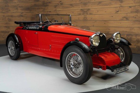 Blågrøn Bugatti Type 43A replika til salg